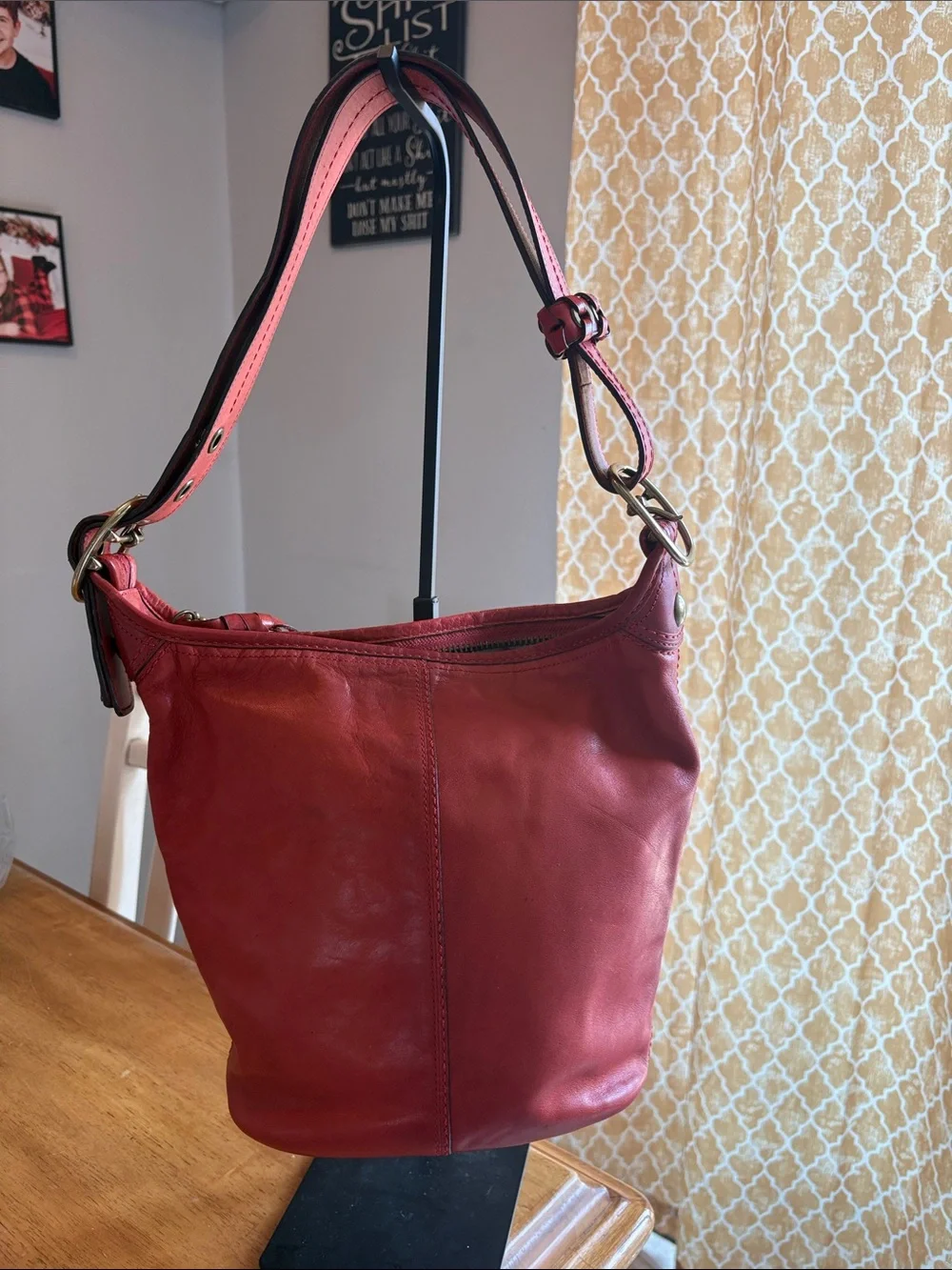 Coach Coral Bleecker Legacy Leather convertible crossbody